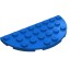 22888 - Plate Round Half 4 x 8 - Blue