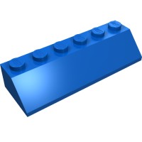 23949 - Slope 45Â° 2 x 6 - Blue