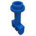 2433 - Blue - Hinge Bar with 3 Fingers and End Stud (Control Lever)