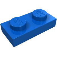 3023 - Plate 1 x 2 - Blue