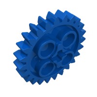 3648b - Technic Gear 24 Tooth [New Style with Single Axle Hole] - Blue
