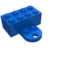 90754 - Brick Magnet 2 x 4 with Round Plate 2 x 2 - Blue