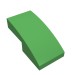 11477 - Slope Curved 2 x 1 No Studs [1/2 Bow] - Bright Green