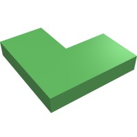 14719 - Tile 2 x 2 Corner - Bright Green