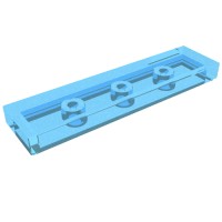 2431 - Tile 1 x 4 with Groove - Glitter Trans-Light Blue
