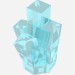 30385 - Glitter Trans-Light Blue - Rock 1 x 1 Crystal 5 Point