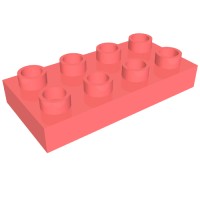 40666 - Duplo Plate 2 x 4 - Coral