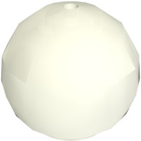 51283 - Helmet Round Sphere with Small Hole - Opal Trans-Clear