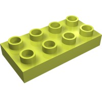 40666 - Duplo Plate 2 x 4 - Medium Lime