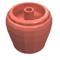 33008 - Belville / Scala, Equipment Flower Pot - Salmon