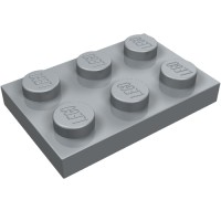 3021 - Plate 2 x 3 - Pearl Light Gray