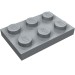 3021 - Plate 2 x 3 - Pearl Light Gray