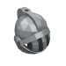 4503 - Pearl Light Gray - Helmet with Fixed Grill and Plume Hole (Castle)