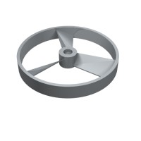 50899 - Large Figure Spinner / Propeller without Code (Rhotuka) [Plain] - Pearl Light Gray