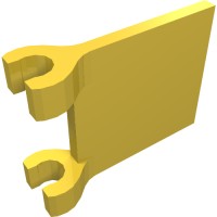 11055 - Flag 2 x 2 Square, Flat Clip Edge [Thick Clips] - Yellow