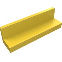 15207 - Panel 1 x 4 x 1 with Rounded Corners [Thin Wall] - Yellow