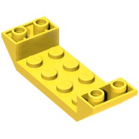 22889 - Slope Inverted 45Â° 6 x 2 Double with 2 x 4 Cutout - Yellow