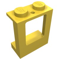 2377 - Window 1 x 2 x 2 Plane, Solid Studs - Yellow