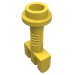 2433 - Yellow - Hinge Bar with 3 Fingers and End Stud (Control Lever)