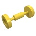 2496 - Yellow - Wheel Skateboard / Trolley