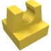 2555 - Tile Special 1 x 1 with Clip and Straight Tips - Yellow
