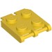 312c - Yellow - Scala, Plate Special 2 x 2  with End Bar and End Clips (Human Bracelet Segment)