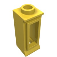 29 - Window 1 x 1 x 2, Short Lip [no Glass] - Yellow