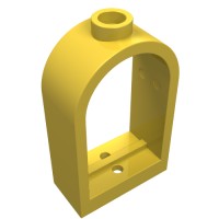 30044 - Window 1 x 2 x 2 2/3 with Rounded Top - Yellow