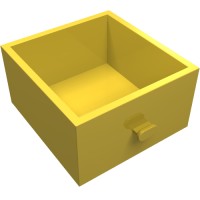3 - Homemaker Drawer 4 x 4 x 2 - Yellow