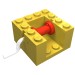 586c01 - Yellow - String Reel Winch 4 x 4 x 2 with Metal Handle, Red Drum
