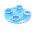 2654 - Plate Round 2 x 2 with Rounded Bottom [Boat Stud] - Trans-Medium Blue