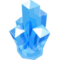 30385 - Rock 1 x 1 Crystal 5 Point - Trans-Medium Blue