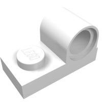 11458 - Plate Special 1 x 2 with Pin Hole on Top - White