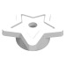 11609 - Tile, Star with Stud Holder, Pin Hole - White