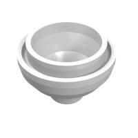 15395 - Brick Round 2 x 2 Dome Bottom [Open Stud] - White