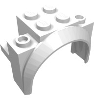 18974 - Wheel Arch, Mudguard 4 x 2 1/2 x 2 1/3 - White