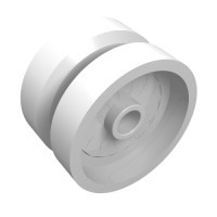 18976 - Wheel 18 x 12 with Axle Hole and Stud - White