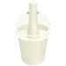 20398c01 - Equipment Cup and Straw with Trans Clear Dome Lid [Plain] - White