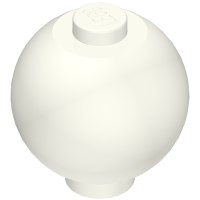 20953 - Brick Round 2 x 2 Sphere with Stud [Plain] - White