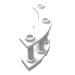 21229 - Fence Spindled 4 x 4 x 2 Quarter Round with 3 Studs - White