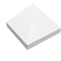 22388 - Slope 45Â° 1 x 1 x 2/3 Quadruple Convex [Pyramid] - White
