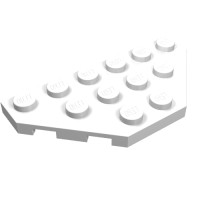 2419 - Wedge Plate 3 x 6 Cut Corners - White