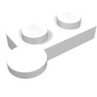 2430 - Hinge Plate 1 x 4 Swivel Top [Solid Pin] - White