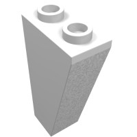 2449 - Slope Inverted 75Â° 2 x 1 x 3 - White