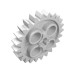 3648b - White - Technic Gear 24 Tooth [New Style with Single Axle Hole]
