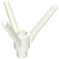 24855 - Plant, Flower Stem with Bottom Bar - White