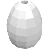 24946 - Food Egg with 1.5mm Hole [Plain] - White