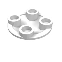 2654 - Plate Round 2 x 2 with Rounded Bottom [Boat Stud] - White