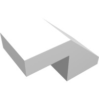 28192 - Slope 45Â° 2 x 1 with 2/3 Inverted Cutout and no stud - White