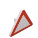 30259pr0002 - White - Road Sign Clip-on 2.2 x 2.667 Triangular with Warning Print